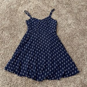 Old Navy Navy Blue Diamond Print Sundress